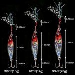 Saltwater Fishing Jigs Lures Kit with Hooks