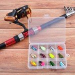 Colorful Mini Fishing Spoon Lure Set, 12/24pcs