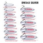 PROBEROS Silver Fishing Spoon Lures - 10 Pack