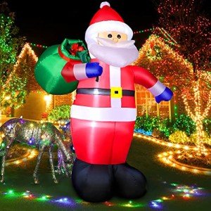 8 FT Inflatable Santa Claus with Gifts Decoration