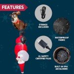 8 FT Inflatable Reindeer and Climbing Santa Decor