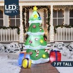 Giant 7 FT Inflatable Christmas Tree with Lights