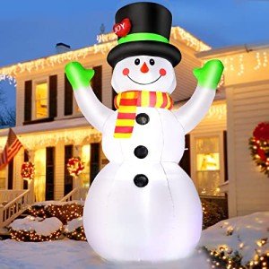 Giant Inflatable Snowman with LED Lights