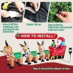 Giant 12 Ft Inflatable Santa Sleigh with Reindeer