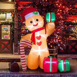 Peyton 8FT Inflatable Gingerbread Man Christmas Decor