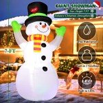 Giant Inflatable Snowman with LED Lights