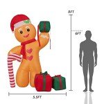 Peyton 8FT Inflatable Gingerbread Man Christmas Decor