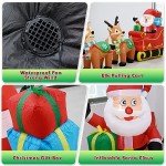 Giant 12 Ft Inflatable Santa Sleigh with Reindeer