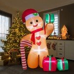 Peyton 8FT Inflatable Gingerbread Man Christmas Decor