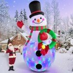 Giant 12 FT Christmas Inflatables Snowman with Lights