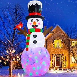 Giant Inflatable Snowman with LED Lights for Christmas
