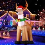12 FT Inflatable LED Reindeer Christmas Decoration