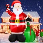 12-Foot Santa Claus Inflatable Christmas Yard Decoration