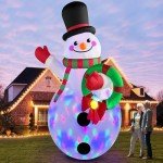 Giant 12 FT Christmas Inflatables Snowman with Lights