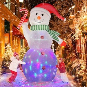 Giant Christmas Inflatable Snowman with LED Lights