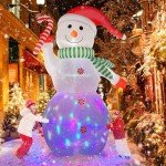 Giant Christmas Inflatable Snowman with LED Lights