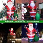 12-Foot Santa Claus Inflatable Christmas Yard Decoration