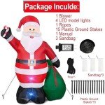 12-Foot Santa Claus Inflatable Christmas Yard Decoration
