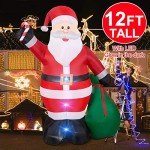 12-Foot Santa Claus Inflatable Christmas Yard Decoration