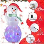 Giant Christmas Inflatable Snowman with LED Lights