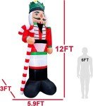 Giant 12-Foot Nutcracker Christmas Inflatable Decoration