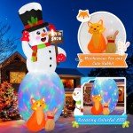 Giant Inflatable Snowman with Rotating LEDs