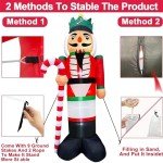 Giant 12-Foot Nutcracker Christmas Inflatable Decoration