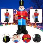 MICOCAH 12FT Inflatable Nutcracker Soldier with Lights