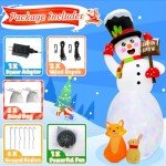 Giant Inflatable Snowman with Rotating LEDs
