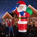 Giant 12FT Inflatable Santa Claus Yard Decoration
