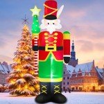 12FT Inflatable Nutcracker Soldier with LED Lights
