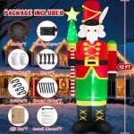 12FT Inflatable Nutcracker Soldier with LED Lights
