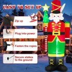 12FT Inflatable Nutcracker Soldier with LED Lights