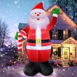 12 Foot Inflatable Santa Claus with LED Lights