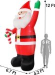12 Foot Inflatable Santa Claus with LED Lights