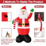 12 Foot Inflatable Santa Claus with LED Lights
