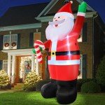 12 Foot Inflatable Santa Claus with LED Lights