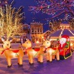 12FT Christmas Inflatable Santa on Sleigh