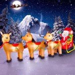 12FT Christmas Inflatable Santa on Sleigh