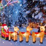 12FT Christmas Inflatable Santa on Sleigh
