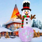 Giant 12FT Inflatable Snowman with Color Lights