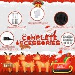 12FT Christmas Inflatable Santa on Sleigh