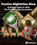12 ft Inflatable Santa with Reindeer Sleigh Decoration