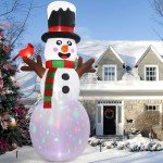 Giant 12FT Inflatable Snowman with Color Lights