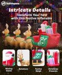 12 ft Inflatable Santa with Reindeer Sleigh Decoration