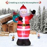 12 FT Inflatable Santa Claus Yard Decoration with LED Lights