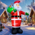 14FT Inflatable Smiling Santa Claus Yard Decoration