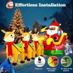 Inflatable Black Santa Claus Sleigh with Reindeer