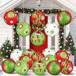 18 Pcs Giant Inflatable Christmas Ball Set
