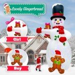 AerWo 14FT Inflatable Snowman Christmas Yard Decor